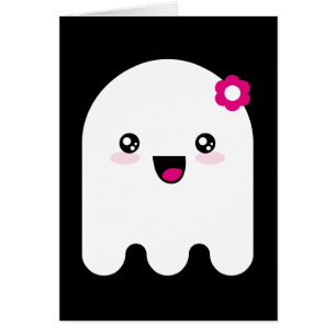 Cartão Fantasma de Kawaii