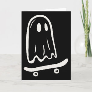 Cartão Fantasma de skate radical de patinação no Hallowee