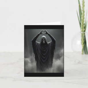 Cartão Fantasma engraçado coração mãos rosto assustador h