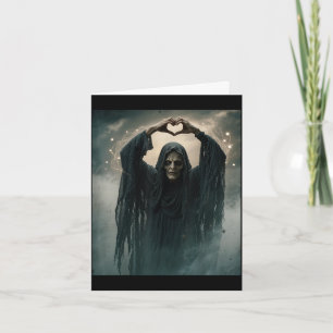 Cartão Fantasma engraçado coração mãos rosto assustador h
