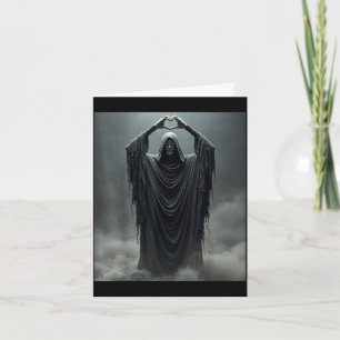 Cartão Fantasma engraçado coração mãos rosto assustador h