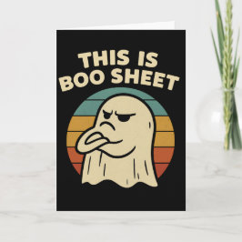 Cartão Fantasma Engraçado "Isto É Folha de Boo" Halloween