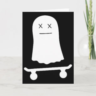 Cartão Fantasma Engraçado Skate Patinador Preguiçoso Fant