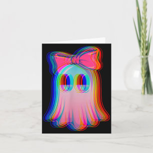 Cartão Fantasma Engraçado Vaporwave Trippy Techno Rave de