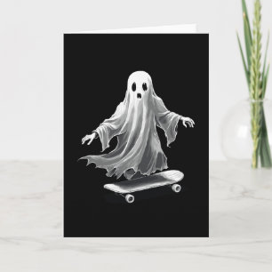 Cartão Fantasma Skateboard Skate engraçado Preguiçoso Dia