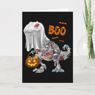 Cartão Fantasma Zumbi Múmia Dinossauro Engraçado Boo Hall