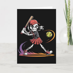 Cartão Fantasmagórico Traje de Halloween de Esqueletos Ma
