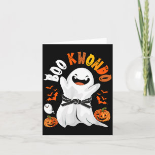 Cartão Fantasmas de Halloween de Taekwondo Boo Fantasia A
