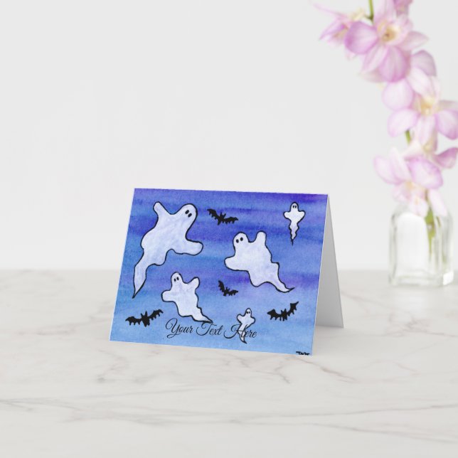 Cartão Fantasmas e Morcegos (Orquídea)