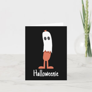 Cartão Fantasmas Traje de cachorro-quente Halloweenie Com