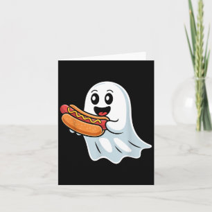 Cartão Fantasminha Boo Comendo Cachorro Quente Fantasia A