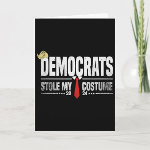 Cartão Fantástico Traje de Halloween de Trump que Democra