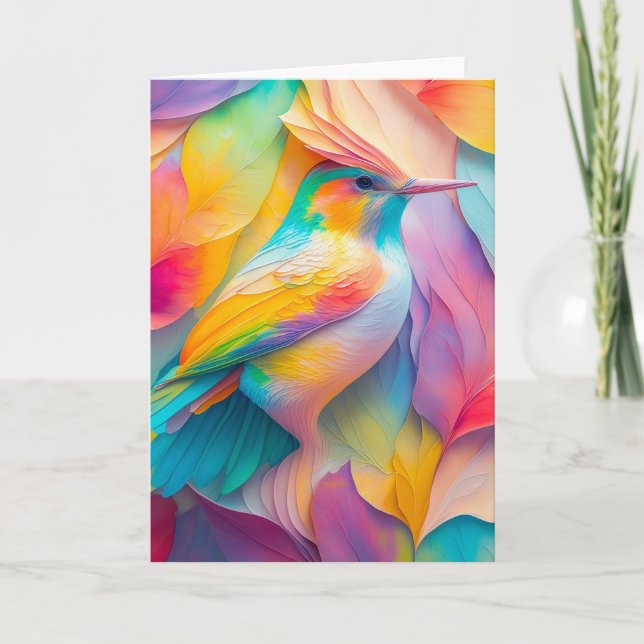 Cartão Fantasy Birds Silk Bird (Frente)