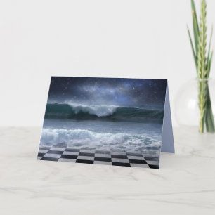 Cartão fantasy chess board greeting card