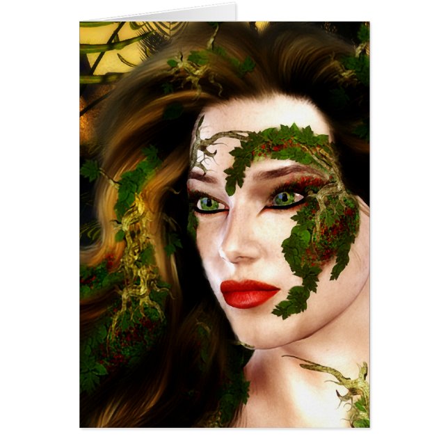 Cartão Fantasy Dryad da Floresta (Frente)