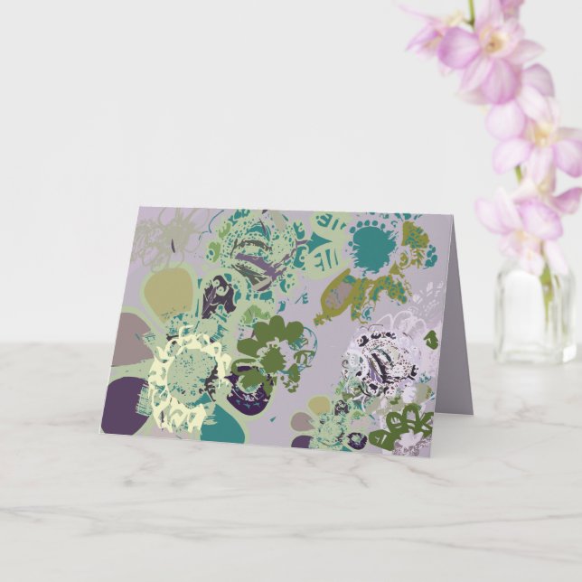 Cartão Fantasy Floral - Cor Original do Gráfico desenhado (Orquídea)