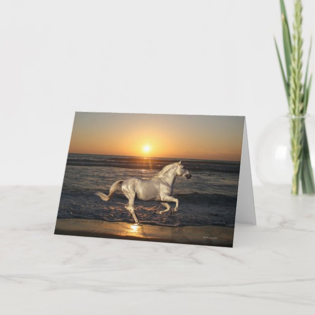 Cartão Fantasy Horses: Sunset (Frente)