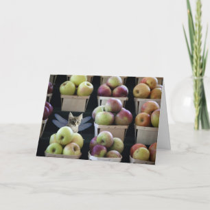 Cartão Fantasy kitten catterfly greeting card