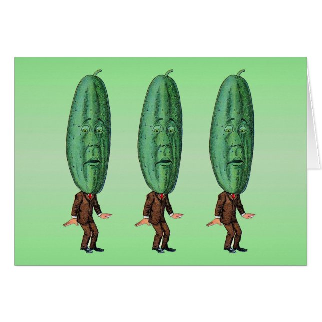 Cartão Fantasy Pickle Man Brown Suit (Frente horizontal)