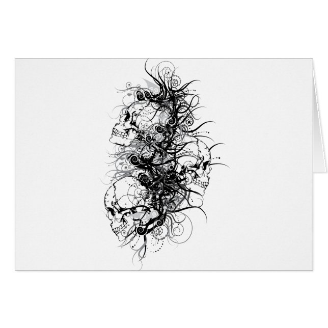 Cartão Fantasy Skulls (Frente Horizontal)