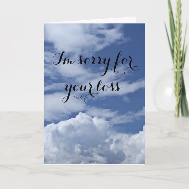 Cartão Fantasy Sports Sympathy Card "Sorry for your Loss" (Frente)