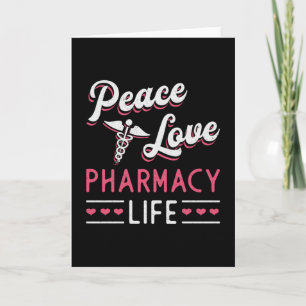 Cartão Faracy Technician Peace Love Life Farmacêutica