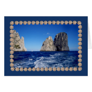 Cartão Faraglioni Stacks, Ilha de Capri - Golfo de Nápole