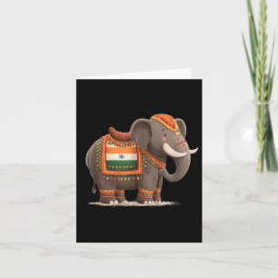Cartão Fardo de Elefante Indiano Para Elefantes E Animais