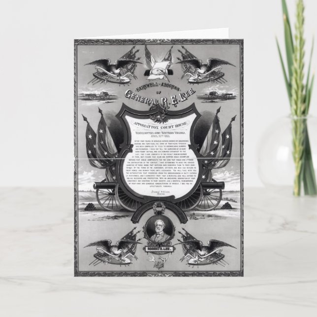 Cartão Farewell Address of General Robert E. Lee (Frente)