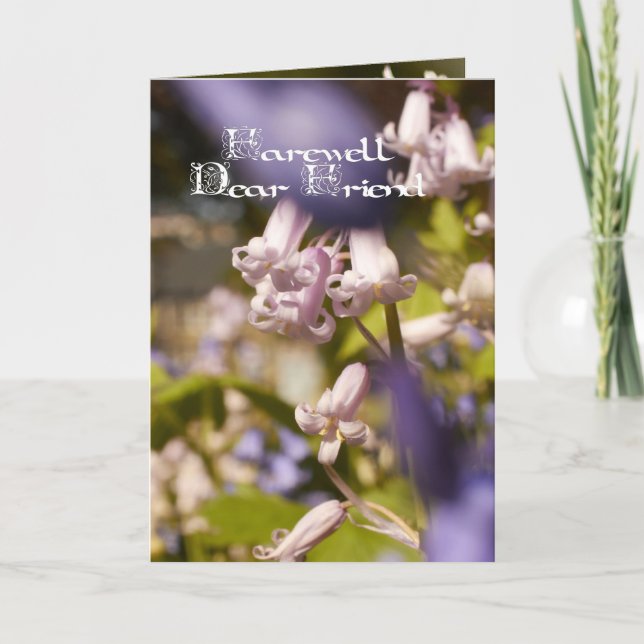 Cartão Farewell dear friend, sympathy card (Frente)