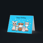 Cartão Farm Animals Birthday Card for Kids<br><div class="desc">Adorable farm animals birthday card for a kid that is customizable with your personalized message.</div>