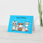 Cartão Farm Animals Birthday Card for Kids<br><div class="desc">Adorable farm animals birthday card for a kid that is customizable with your personalized message.</div>