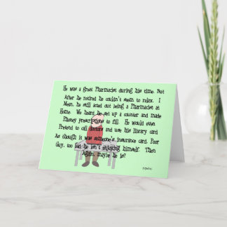 Cartão Farmacêutico aposentado "Não posso largar" Ofertas