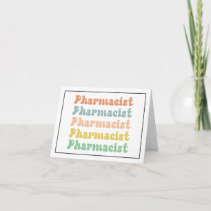 Cartão Farmacêutico Farmacologia Retro Groovy