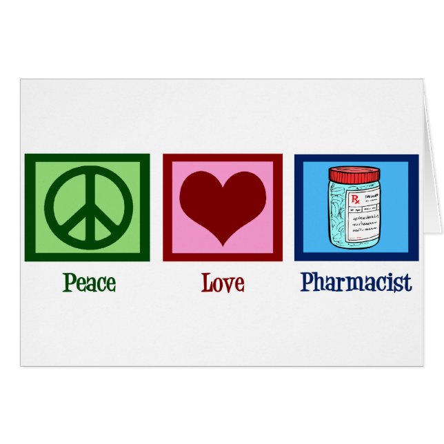 Cartão Farmacêutico Peace Love (Frente Horizontal)