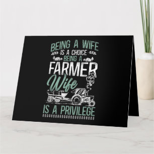Cartão Farmer, Esposa Trator Vintage Sendo Esposa I