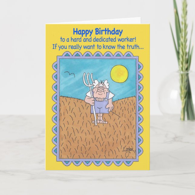 Cartão FARMER IN FIELD Birthday Card (Frente)