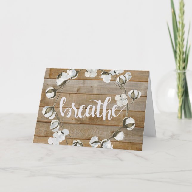 Cartão Farmhouse Inspiration - Breathe (Frente)