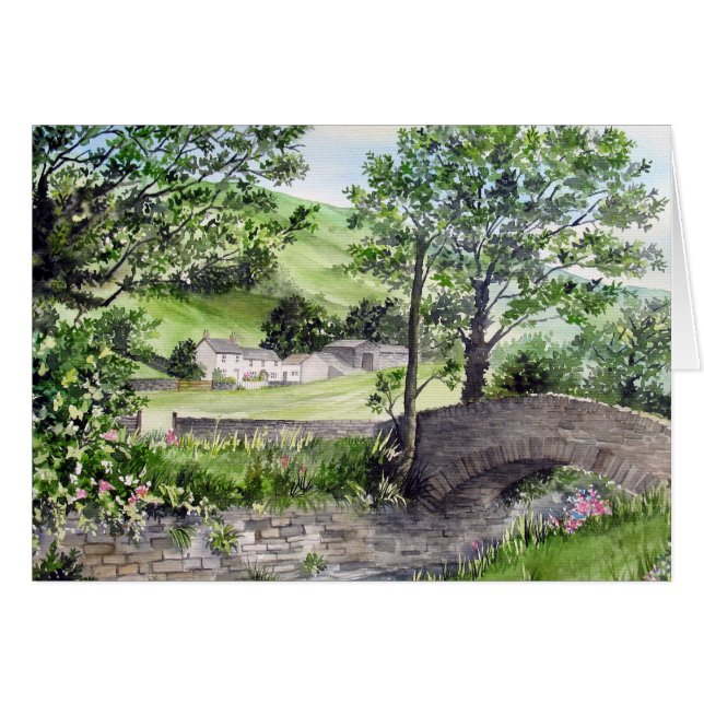 Cartão Farmhouse perto de Third, Lake District, Inglaterr (Frente Horizontal)