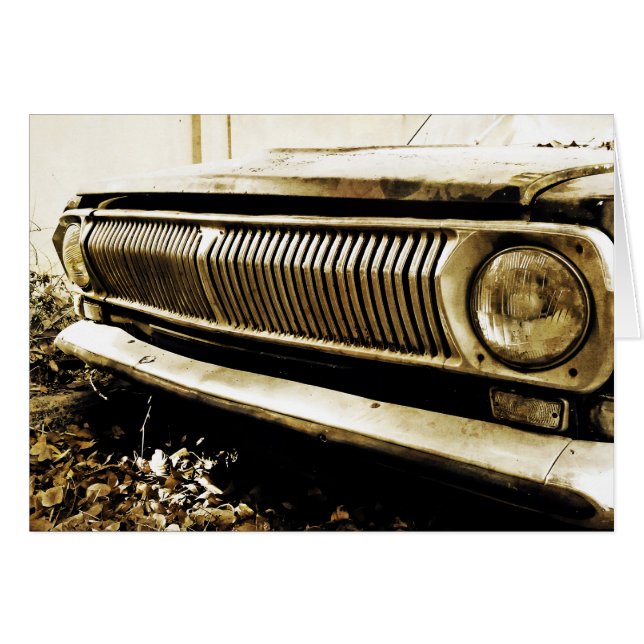 Cartão Faróis clássicos do carro antigo (Frente Horizontal)