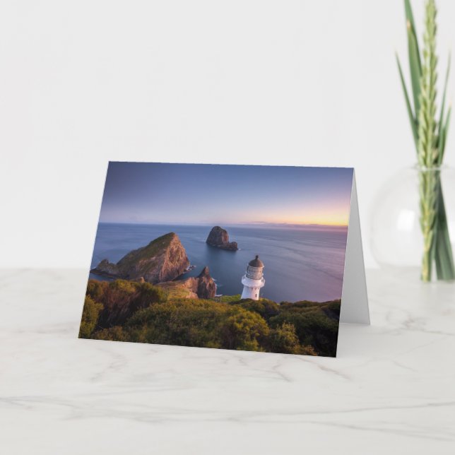 Cartão Faróis | Farol Cape Brett Nova Zelândia (Frente)