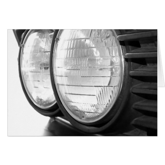 Cartão faróis Vintage BMW (Frente Horizontal)