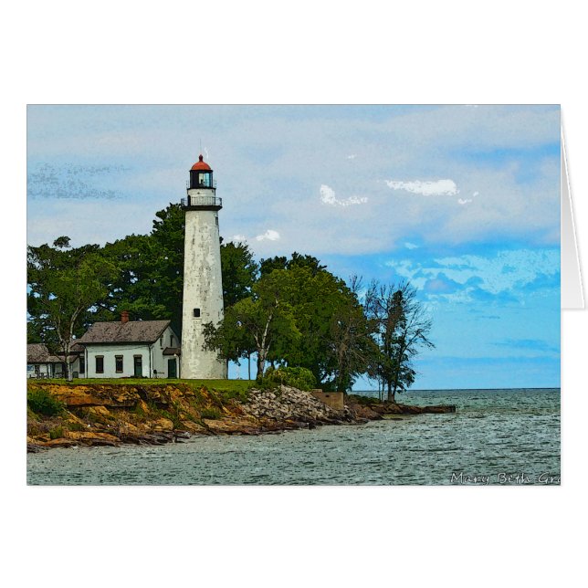 Cartão Farol auxiliar dos Barques do ponto (Frente Horizontal)