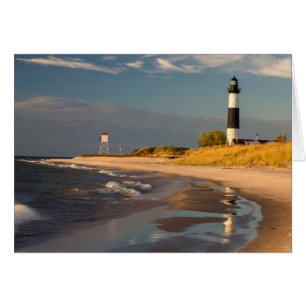 Cartão Farol Big Sable Point no Lago Michigan 2