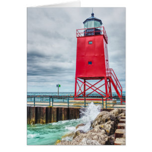Cartão Farol Charlevoix South Pierhead