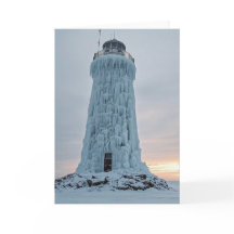 Farol coberto de gelo