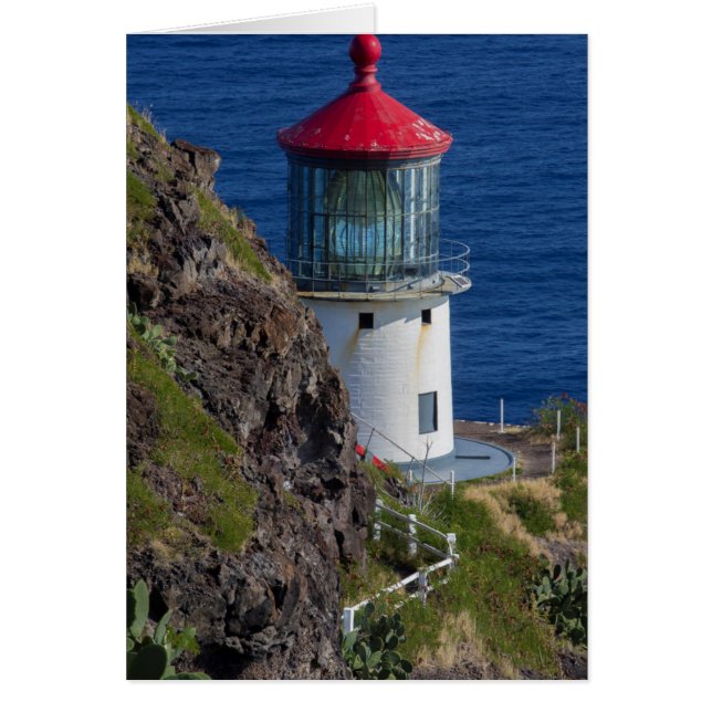 Cartão Farol costeiro, Havaí (Frente)
