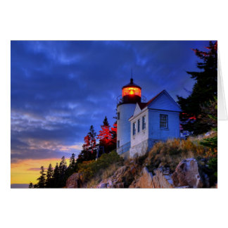 Cartão Farol de Bass Harbor, Maine