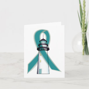 Cartão Farol de Esperança de Sensibilização Teal