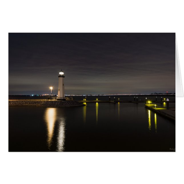 Cartão Farol de Harbor Rockwall (Frente horizontal)